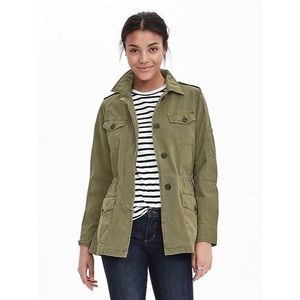 Banana republic army olive green utility jacket